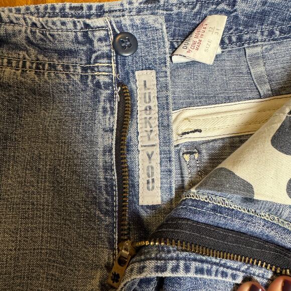 Lucky Brand VINTAGE made in USA Denim Midi Skirt Size 12/31 - Picture 5 of 8